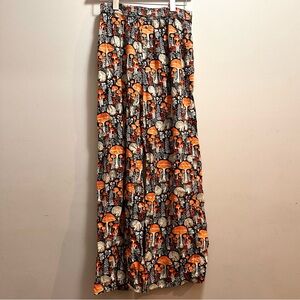 Anthropologie Real Fun, Wow! Mushrooms Womens Small Wide Leg Lounge Pants EUC